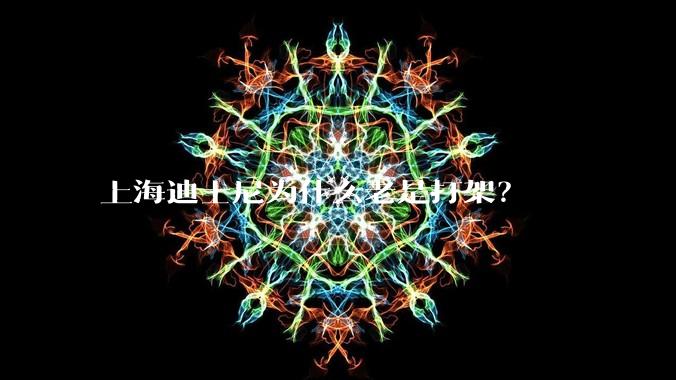 上海迪士尼为什么老是打架？