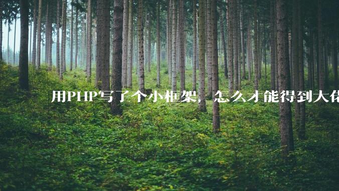 用PHP写了个小框架，怎么才能得到大佬们的指点？